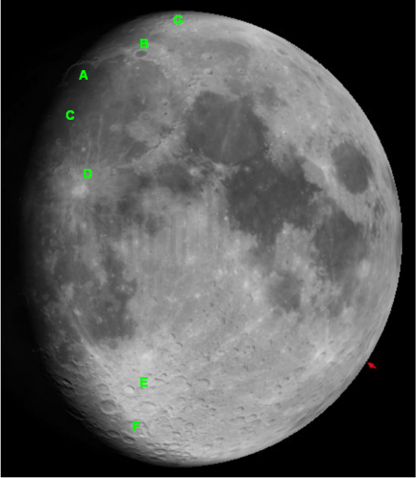 The moon on the evening of September 18, 2010