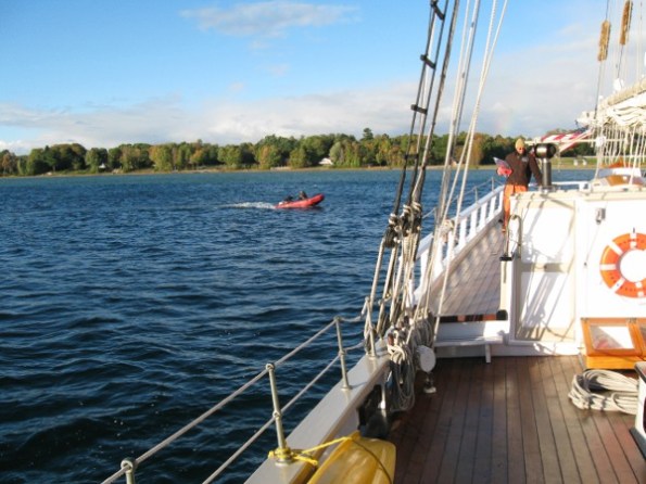 The Zodiac cruising around