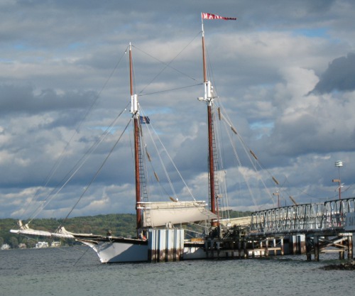 The schooner Manitou at its dock in Traverse City