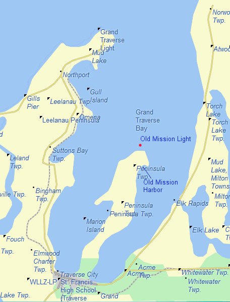 Map of Grand Traverse Bay