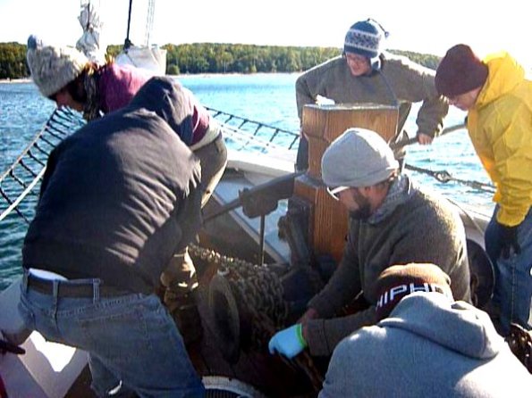 Raising the Anchor. Photo by Jim Newton.