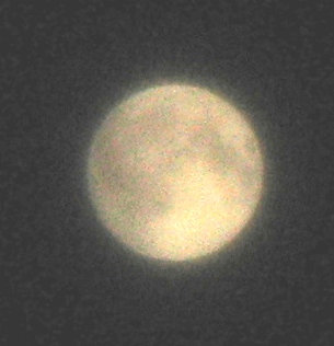 Under exposed moon about half way into the earth's penumbral shadow at 1:03 a.m.