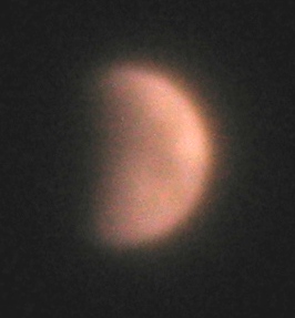 The partially eclipsed moon at 1:53 a.m.