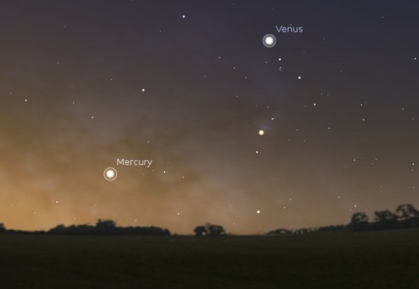 VenusAndMercury_2011-1-10_07-30 Venus and Mercury at 7:30 a.m. the week of January 10, 2011