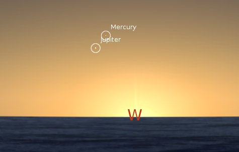Jupiter-Mercury Conjunction March 16, 2011