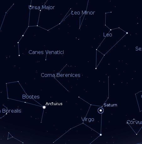 Coma Berenice Finder Chart via Stellarium