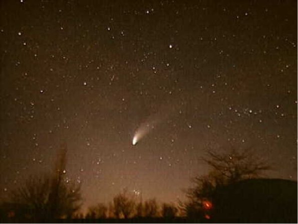 Zodiacal Light and Comet Hale-Bopp April 1997
