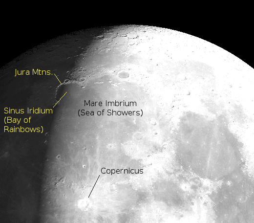 Bay of Rainbows and the crater Copernicus