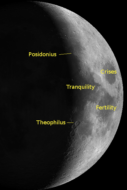 The moon on June 6, 2011 - Virtual Moon Atlas