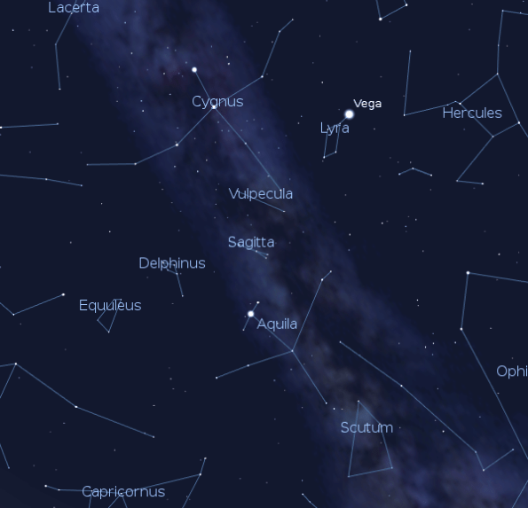 The Great Rift in the Milky Way. Created using Stellarium.