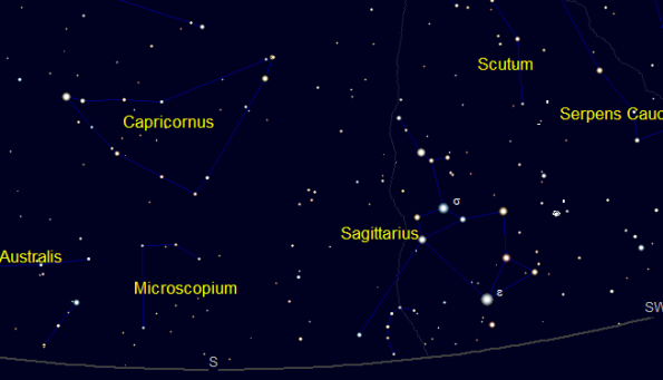 Capricornus represented in Cartes du Ciel