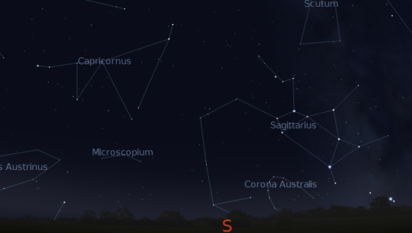 Capricornus as represented by Stellarium