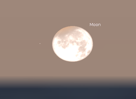 Lunar Eclipse at 8 a.m. December 10, 2011. Created using Stellarium.