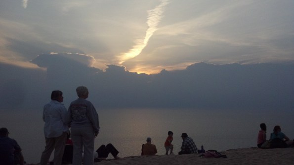 Looking in vain for the sun.  