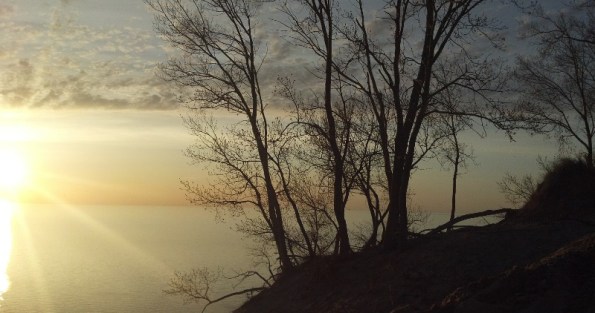 View from the Lake Michigan Overlook.  The trees won't interfere.