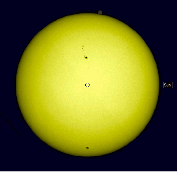 Animation of the Transit of Venus from Northern Michigan.  Created using cartes du Ciel.
