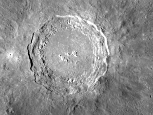 The crater Copernicus. Credit: NASA/GSFC/Arizona State University.