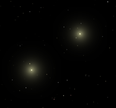 RigelKentaurusA&B Alpha Centauri A and B. Created using Celestia.