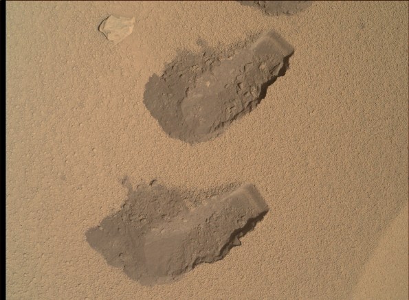 Scoop marks at RockNest.  Image credit:  NASA/JPL-Caltech/Malin Space Science Systems