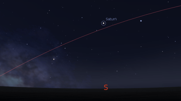 Saturn at 7 a.m. on January 24, 2013.