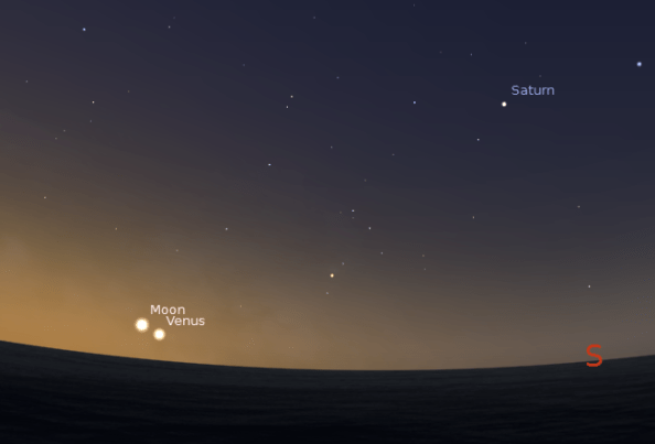 Saturn and Venus in morning twilight 