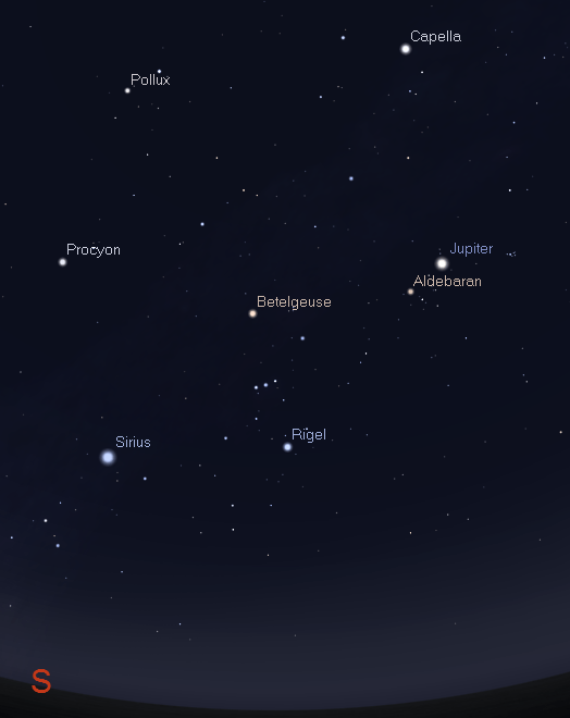 Jupiter and the winter stars