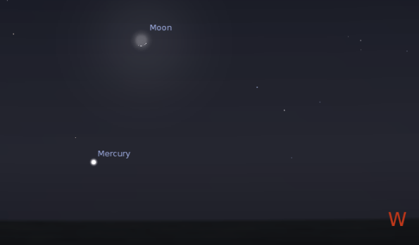 Mercury and the moon 