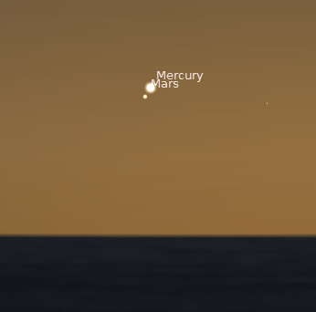 Mercury passing Mars