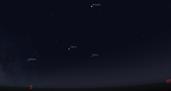 Saturn and the morning stars at 6 a.m