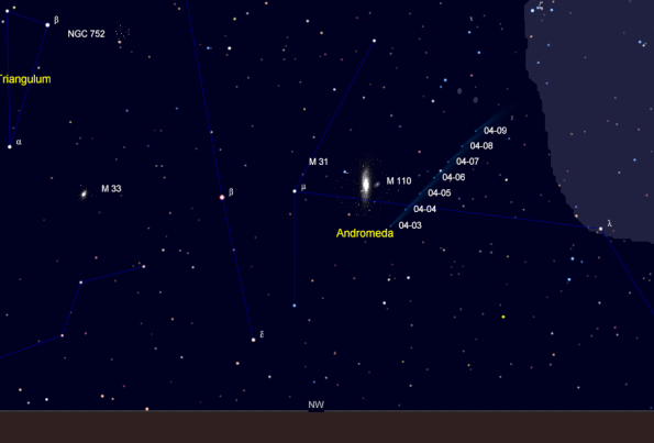 Comet PanSTARRS at 9:30 p.m. 