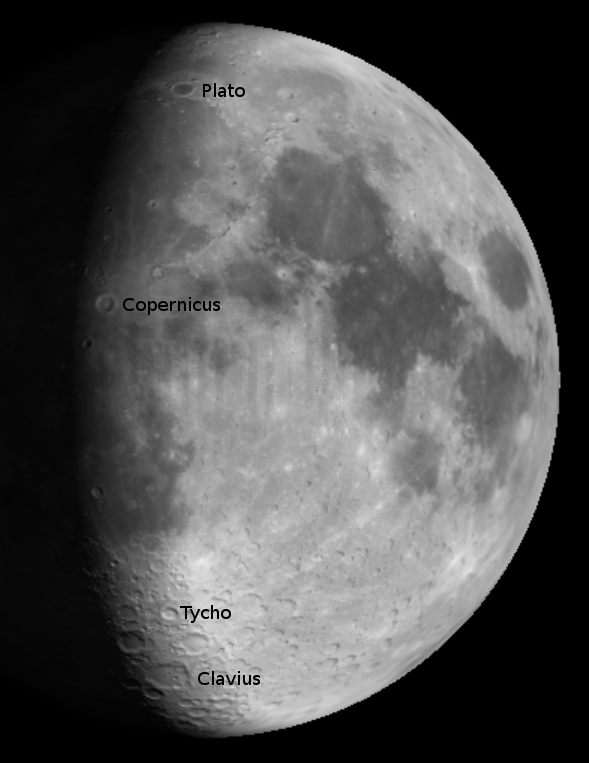 The moon a day after first quarter