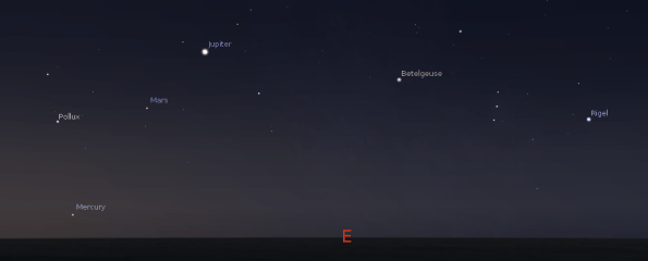 Morning planets and stars