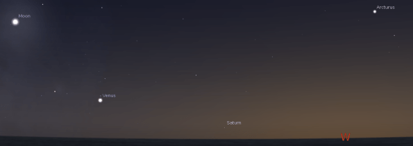 Venus, Saturn and the Moon