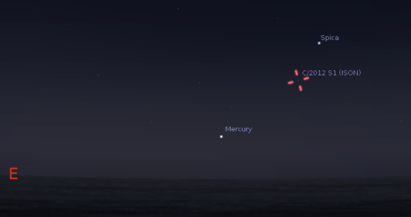 Mercury and Comet ISON