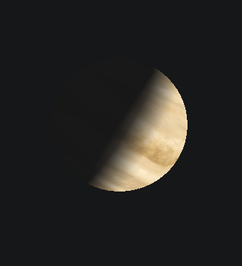 Telescopic view of Venus