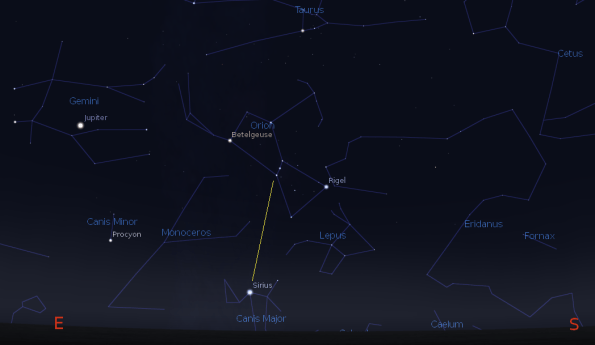 Sirius Finder Chart