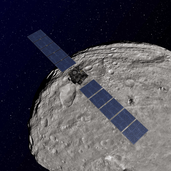 Dawn spacecraft at Vesta