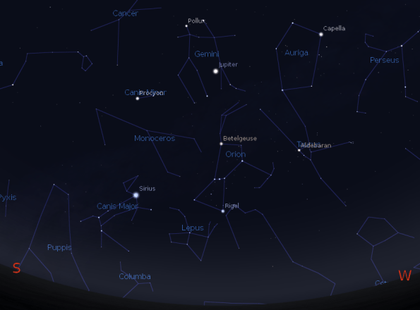 Jupiter & Winter Constellations