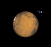 Mars through a telescope