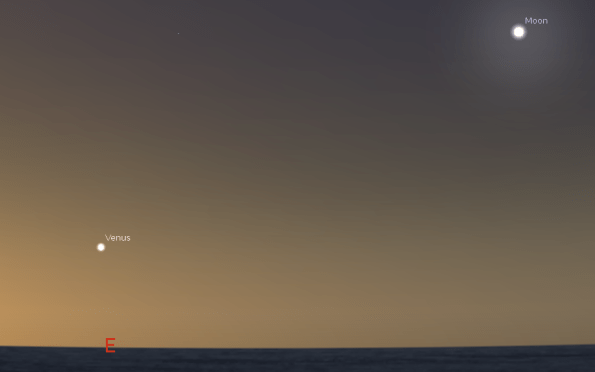 Venus and the Moon in the morning