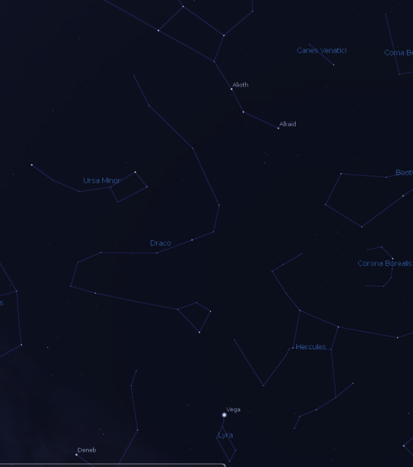 Draco via Stellarium