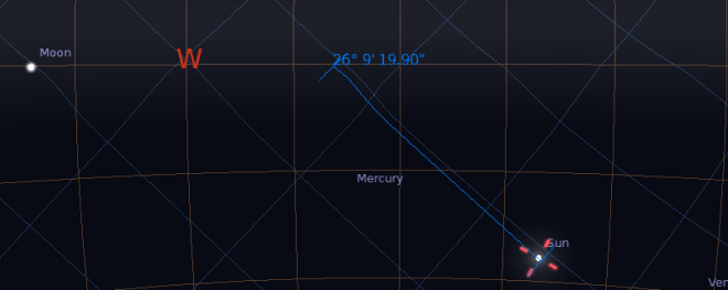 Tonight's end of astronomical twilight