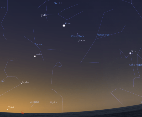 Morning planets and stars.