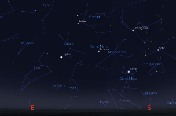 Jupiter and the winter stars