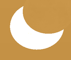 Setting partially eclipsed sun