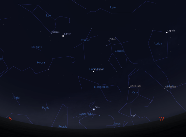 Jupiter in the morning