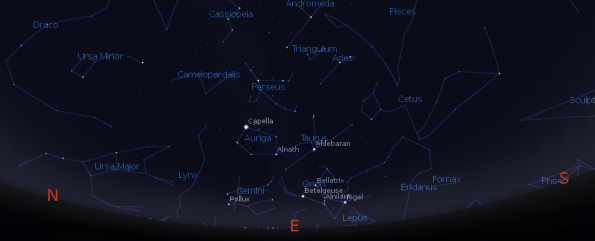 Geminid Sky at 8 p.m.