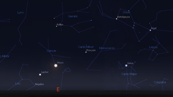 Jupiter and the Moon
