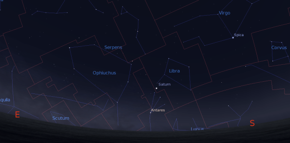 Saturn in the morning