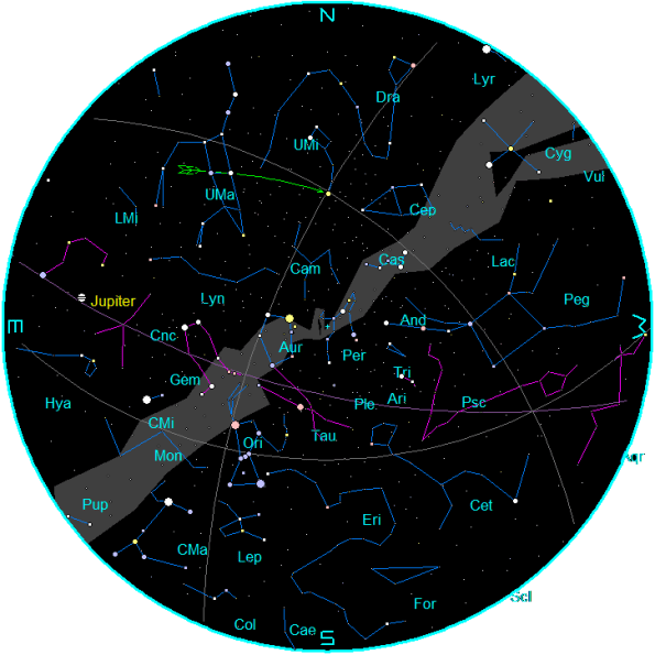 January 2015 star chart